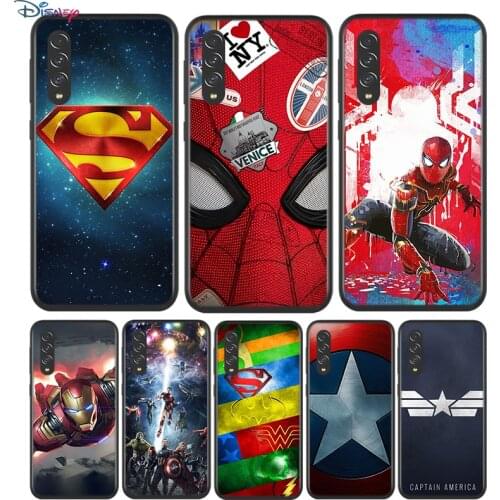 Black Soft Avenger Marvel Superhero For Samsung Galaxy A90 A80 A70 A70S A60 A50 A40 A30 A30S A20S A20E A10 A10E Phone Case