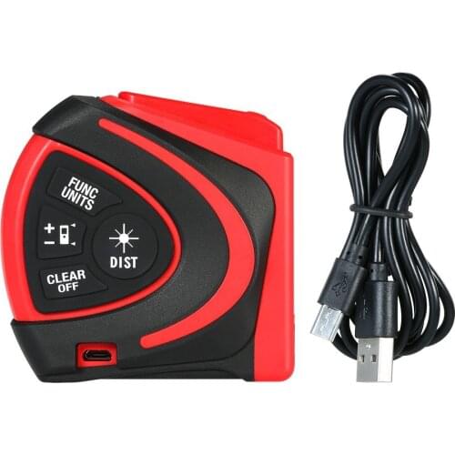 Digital Laser Rangefinder Handheld Infrared Range Finder 2 in 1 5m Measuring Tape 30m Laser Distance Meter with LCD Display