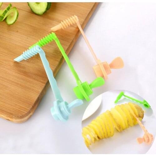 DIY Manual Slicers Creative Spiral Cutter Twisted Potato Chips Vegetable Carved Carrot Screw Slicer Kitchen Accessories