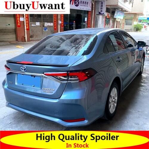 For 2019 Toyota Corolla High Quality ABS Plasitc Primer Color Rear Trunk Roof Spoiler Car Tail Wing Decoration