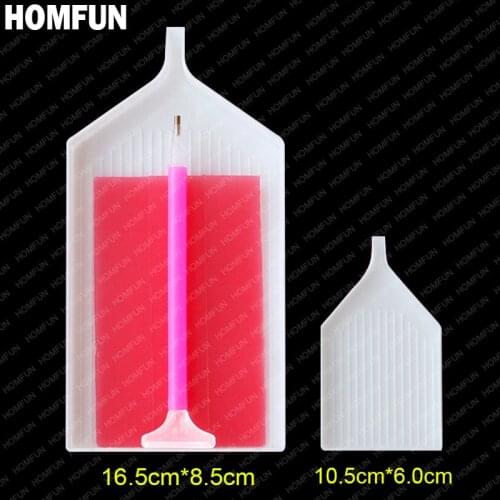 HOMFUN Diamond Embroidery 5D DIY 5D Painting Stitch Tweezers Diamond plate for handwork For Square Round Rhinestone Tools