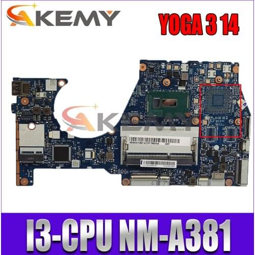 For Lenovo Yoga 3 14 Yoga 3-1470 notebook motherboard BTUU1 NM-A381 5B20K78777 5B20K78776 CPU i3 5005U DDR3 Mainboard