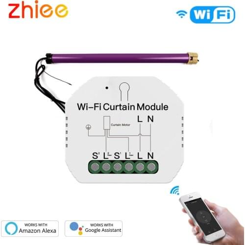 ZHIEE Smart Curtain Switch Module Roller Blinds Shutter Motor Smart Life Tuya APP Remote Control