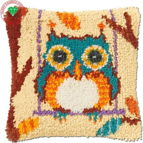 Cartoon Bird karpet Craft Latch hook rug kits cushion Diy Pillowcase Cross-stitch carpet cushion embroidery pillowcase thread