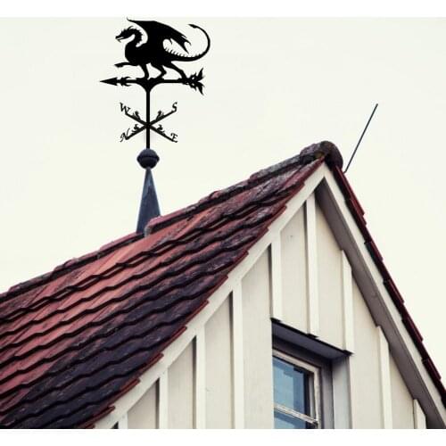 Roofs Weathervane Weather Vanes Retro Garden Stake Weather Vane Measuring Tools Outdoor Roof Decoration Architecture Decor Craft