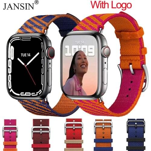 Jumping Single Tour Strap For Apple Watch band 44mm 40mm 42mm 38mm Sports Braid Nylon Bracelet For iWatch 6 SE 5 4 3 2 1 Series