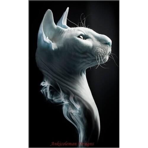 Needlework for embroidery 100% Cotton DIY Craft DMC High Quality - Counted Cross Stitch Kits 14 ct Oil Painting - Animals Head