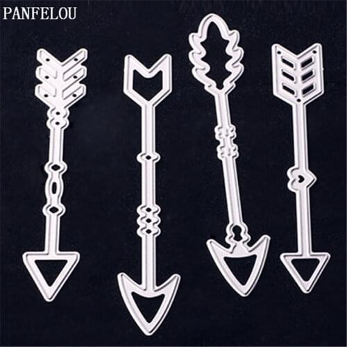 PANFELOU Metal craft original bow and arrow paper die cutting dies for Scrapbooking/DIY Easter wedding Halloween cards