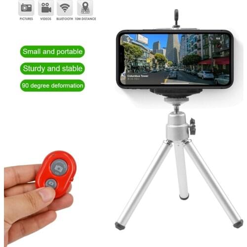 Kebidu Mobile Phone Tripod Holder Mini Selfie Stick For Iphone Xiaomi Mobile Phone Telescopic Rod Desktop Live Stand