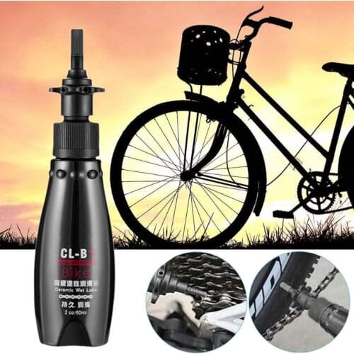 OOTDTY 60ml MTB Road Bike Chain Lubricating Oil Bicycle Ceramic Wet Lube Cycling Daily Maintenance Oil with Cleaning Cloth