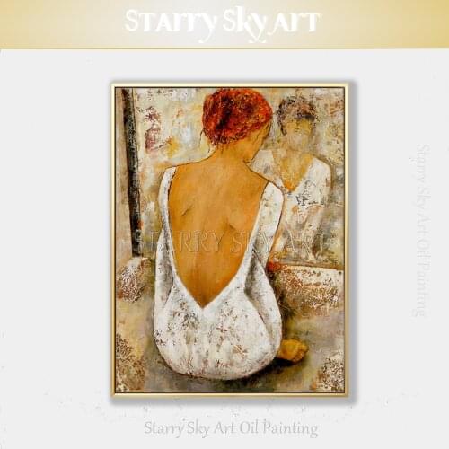 Top Artist Hand-painted High Quality Figures Bohemian Girl Oil Painting on Canvas Beautiful Portrait Bohemian Girl Oil Painting