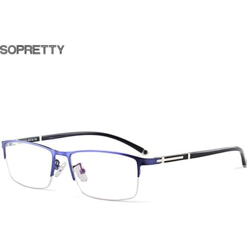 Ultra-Light Titanium Alloy Business Mens Optical Glasses Frames ,Cross TR90 Semi Frame Prescription Myopia Eyeglass Frame F205