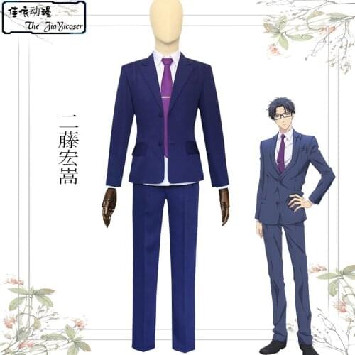 Wotaku ni Koi wa Muzukashii Anime Cos Nifuji Hirotaka Halloween Man Woman Cosplay uniform Cosplay Costume