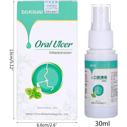 Oral Ulcer Treatment Sore Throat Halitosis Breath Pain Relief Cool Fresh Spray for Mouth