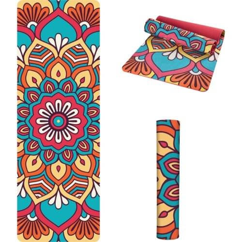 Suede TPE Yoga Mat Non-slip Exercise Fitness Pad Tie-dye Camping Gymnastic Body Building Pilates Slim Aerobic Training Yoga Rug