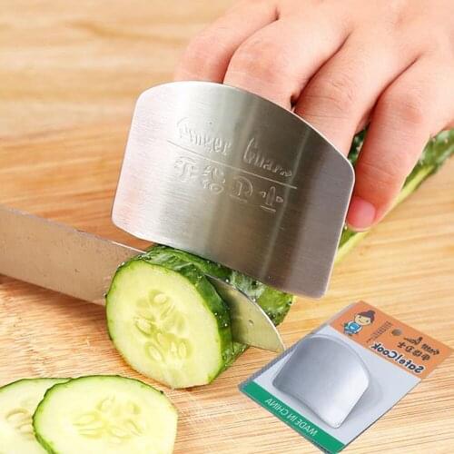 Finger Protector Personalized Design Stainless Steel Finger Hand Guard Knife Kitchen Cooking Tools Slice Chop Safe Slice 100g C