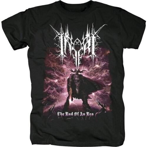 3 Designs Inferi Streetwear Rock Brand Shirt Heavy Death Metal Punk Fitness 100%Cotton Skateboard Demon Tee Rocker