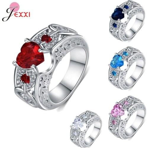 Charming AAA Zircon Women Party Jewelry Purple & White CZ 925 Sterling Silver Rings Size 6 7 8 9 10 11 12 Birthday Gifts