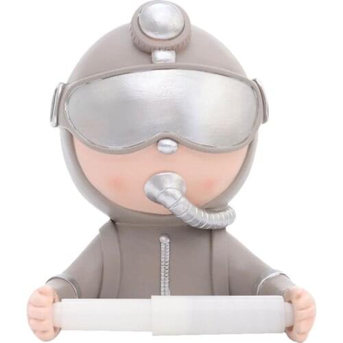 1PC Creative Diver Roll Paper Rack No Punching Toilet Tissue Holder Paper Shelf CNIM Hot