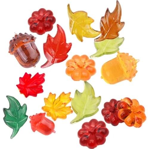 1 Bag Table Scatter Decor Acorns Mini Pumpkins Acrylic Decor for Fall Thanksgiving Day