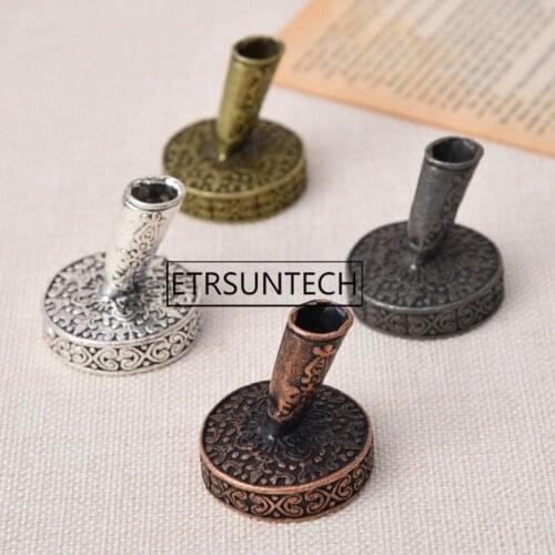 100pcs Vintage European Style Pen Holder with Metal Round Base for Feather Quill Dip Pens Gifts School Office Supplies