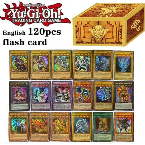 Yugioh Engels 120Pcs Game Cards Met Flash Dragon Kaarten Wing Dragon Reus Soldaat Sky Dragon Collection English Cards Kids Toys