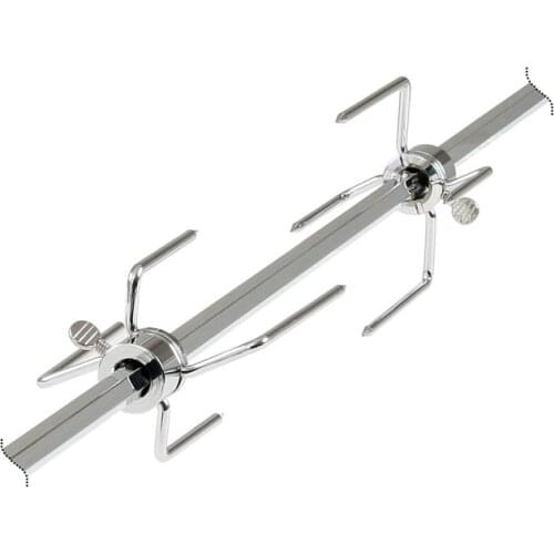 2pcs/set Rotisserie BBQ Forks Stainless Steel Spit BBQ Forks Charcoal Chicken Grill Rotisserie Meat Fork BBQ Tool