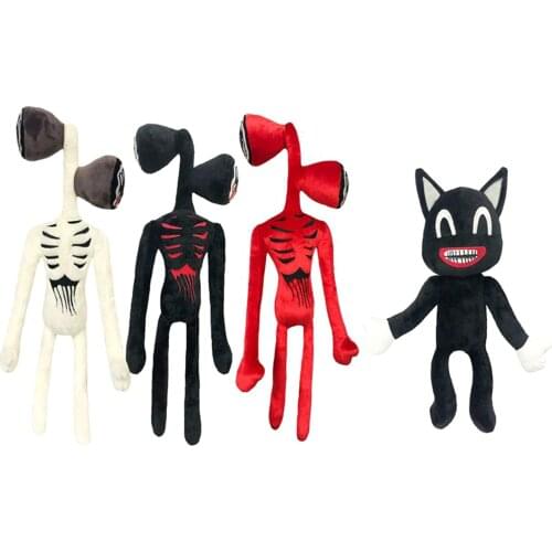 4 styles Siren Head Plush Toy Anime Plushie Black Cartoon Cat Stuffed Animals Doll Horror Sirenhead Peluches Toys for Kids Gift