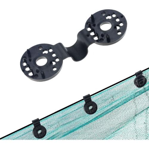 50pcs Sunshade Net Clip Garden Tools Greenhouse Shade Cloth Fix Clamp Plastic Grommet Fence Netting Installation Hook