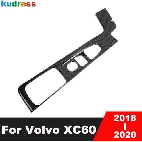 For Volvo XC60 XC 60 2018 2019 2020 Carbon Fiber Car Interior Handbrake Hand Brake Frame Decoration Cover Trim Accessories LHD
