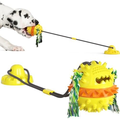 Pet Chew Toy Dog Bite-Resistant TPR Dog Suction Stick Soft Rubber Tooth Cleaning Tool Pet Accessories Supplies