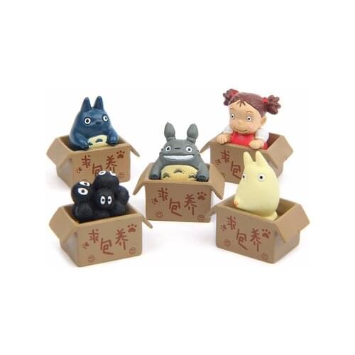 Studio Ghibli My Neighbor Totoro Satsuki Mei Jicha Action Figure Toy Pvc Dust Mei Mini Dolls Model Toy For Kid Gifts Decor