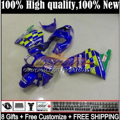 Body For HONDA VFR400 R V4 VFR400RR RVF400R VFR400R 1987 1988 34CL.14 RVF VFR 400 R RR 400R CC NC24 87 88 Fairings Movistar Blue