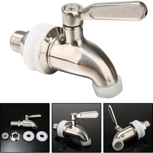 Stainless Steel Wine Barrel Spigot Faucet Tap Replacement Beverage Drink Dispenser for Brew Barrel Wine Beer Kegs Mayitr