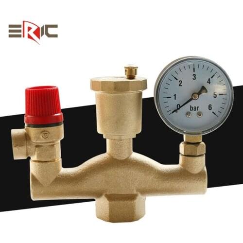 Brass thickened explosion-proof boiler automatic exhaust valve pressure relief valve water pipe pressure relief valve