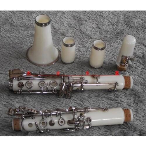New White color Bb clarinet ABS Resin Material