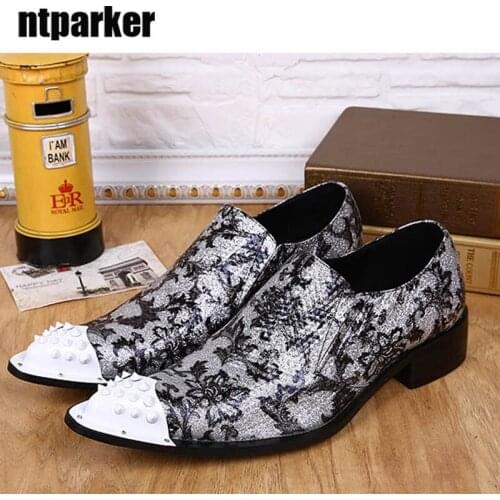 Ntparker Big size US11 12! Height Increased point mans shoes club/party/wedding personality mans shoes stylist leather