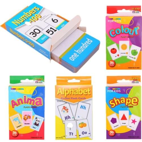 5 Box/set Montessori Learning Colors numbers animals letters In English Literacy Card Children Educational Books For Kids Books