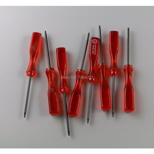 60pcs/lot clear red Torx T6 Screw Driver T6 Screwdriver for Xbox360 xbox 360 Wireless Controller OCGAME