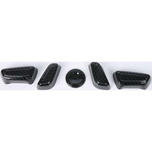 Adjustment Switch Trim Frame Button Cover Carbon Fiber Seat for Toyota 19RAV4 Car Interior Decorative Accessories