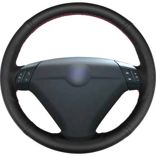 Hand-stitched Black Artificial Leather Car Steering Wheel Cover for Volvo S80 2004 2005 XC70 2004 2005 2006 2007