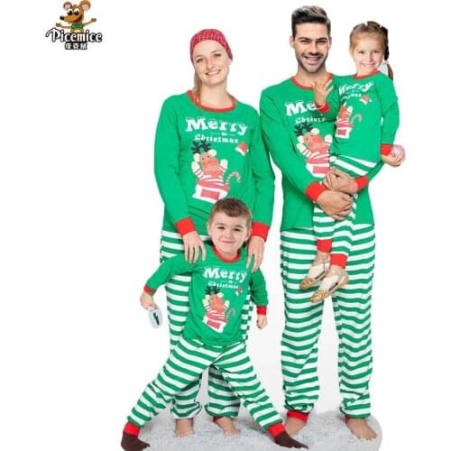 Family Look 2020 Merry Christmas Fatehr Son Mother Family Matching Outfits Mother Daughter Clothes Set Men Women Child Pajama