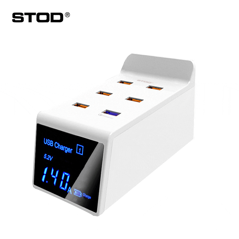 STOD Fast USB Charger 6 Port 40W Quick Charge 3.0 18W Charging Station For Samsung Huawei Nexus Mi Oneplus QC3.0 Power Adapter