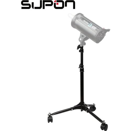 Supon New Design Flash Floor Light Stand 70cm Folding base Roller Professional Photography studio video Light Triopod
