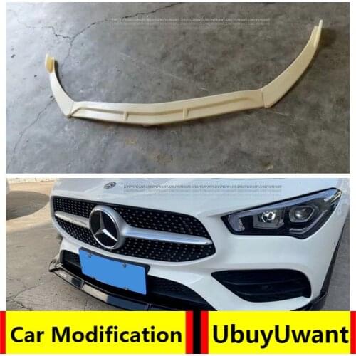 UBUYUWANT A Set Car Front Bumper Lip Body Kit Diffuser Deflector Spoiler Splitter Lip Guard For BENZ W118 NEW CLA 200 220 300