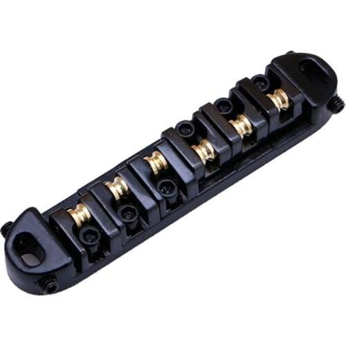 2021 Top Roller Saddle Locking Black Chrome Bridge Fit for Electric Guitar