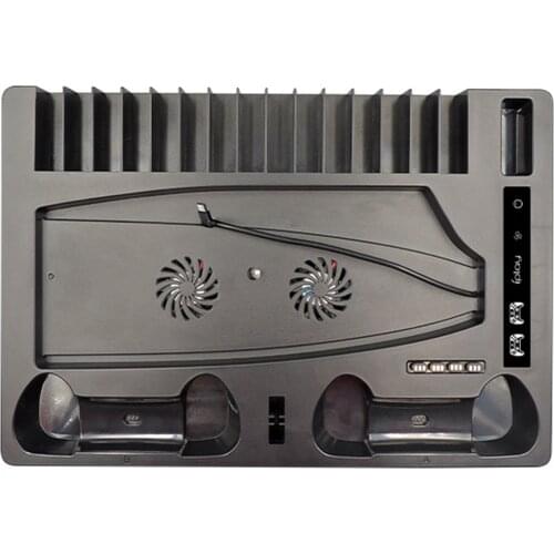 Charger Vertical Stand Cooling Fan Charging Station Dock USB Hub For PS5