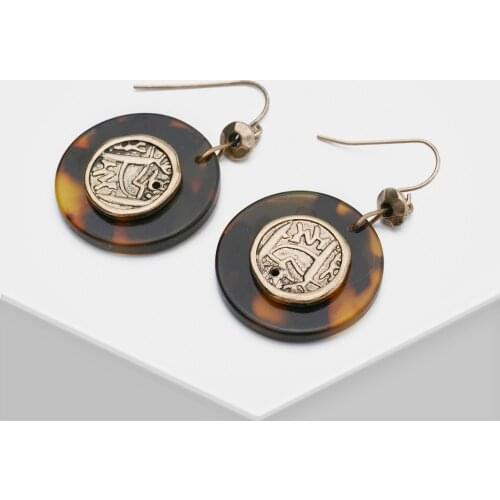 AMORITA Vintage Coin Drop Earrings