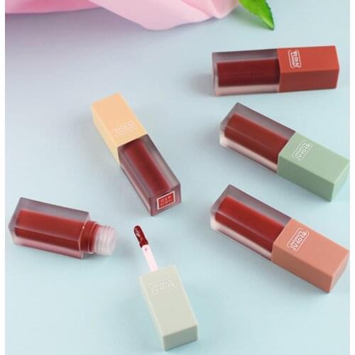 Waterproof Mist Sense Lip Glaze 5 Piece Set Long Lasting No Smudging Moisturize Holding Makeup Matte Mild Not Sticky Cup