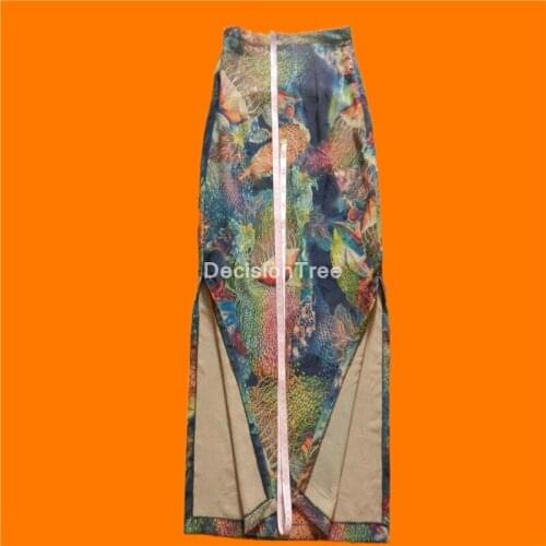 2021 women wedding evening qipao skirt retro cheongsam skirt gothic vintage qipao party club lady highwaist cheongsam skirts